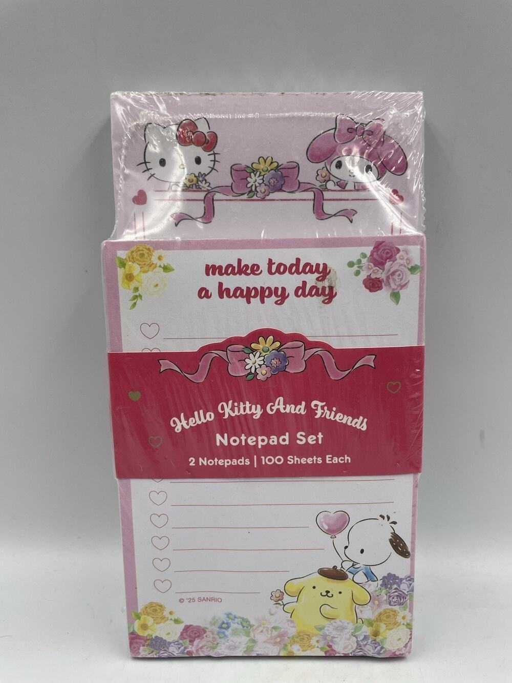 Hello Kitty 2 Notepad Set 100 Sheets Each My Melody Pochacco Pompompurin